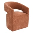 Furniture of America Arina Fabric Dining Chair with Casters in Orange