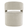 Furniture of America Arina Fabric Dining Chair with Casters in Taupe