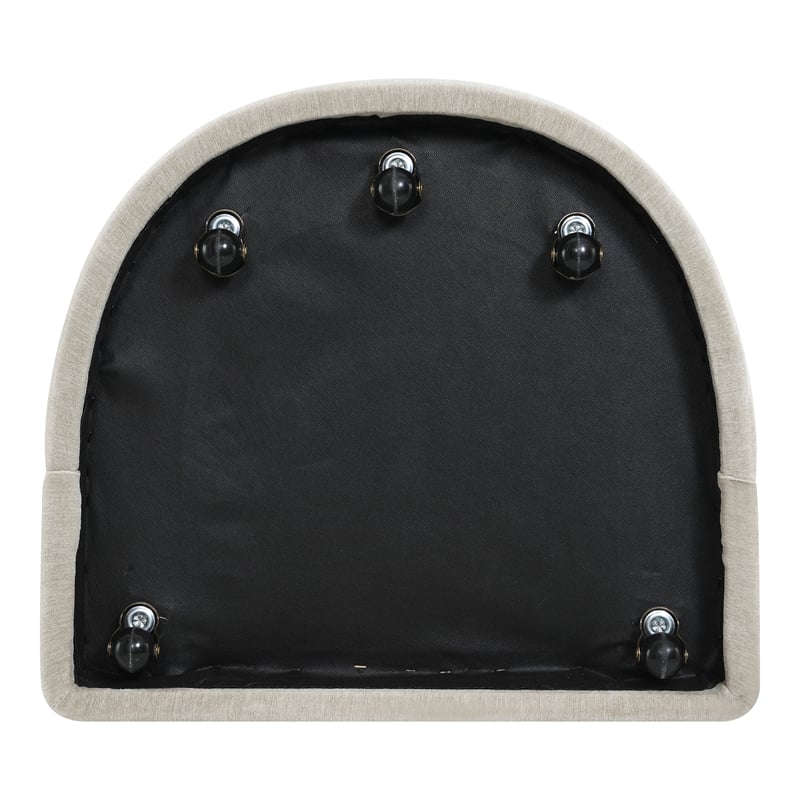 Furniture of America Arina Fabric Dining Chair with Casters in Taupe