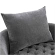 Furniture of America Beauty Fabric Tufted 360 Degree Swivel Chair in Gray