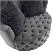 Furniture of America Beauty Fabric Tufted 360 Degree Swivel Chair in Gray