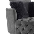 Furniture of America Beauty Fabric Tufted 360 Degree Swivel Chair in Gray