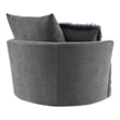 Furniture of America Beauty Fabric Tufted 360 Degree Swivel Chair in Gray