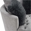 Furniture of America Beauty Fabric Tufted 360 Degree Swivel Chair in Light Gray