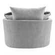 Furniture of America Beauty Fabric Tufted 360 Degree Swivel Chair in Light Gray