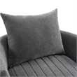 Furniture of America Beauty Fabric Tufted 360 Degree Swivel Chair in Gray