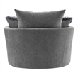 Furniture of America Beauty Fabric Tufted 360 Degree Swivel Chair in Gray