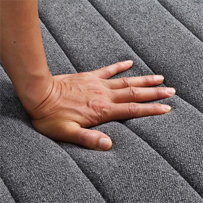 Furniture of America Beauty Fabric Tufted 360 Degree Swivel Chair in Gray