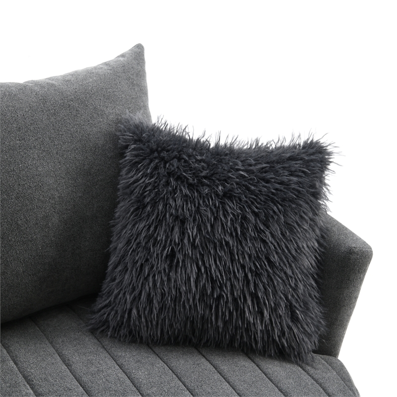 Furniture of America Beauty Fabric Tufted 360 Degree Swivel Chair in Gray