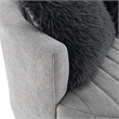 Furniture of America Beauty Fabric Tufted 360 Degree Swivel Chair in Light Gray