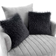 Furniture of America Beauty Fabric Tufted 360 Degree Swivel Chair in Light Gray
