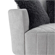 Furniture of America Beauty Fabric Tufted 360 Degree Swivel Chair in Light Gray