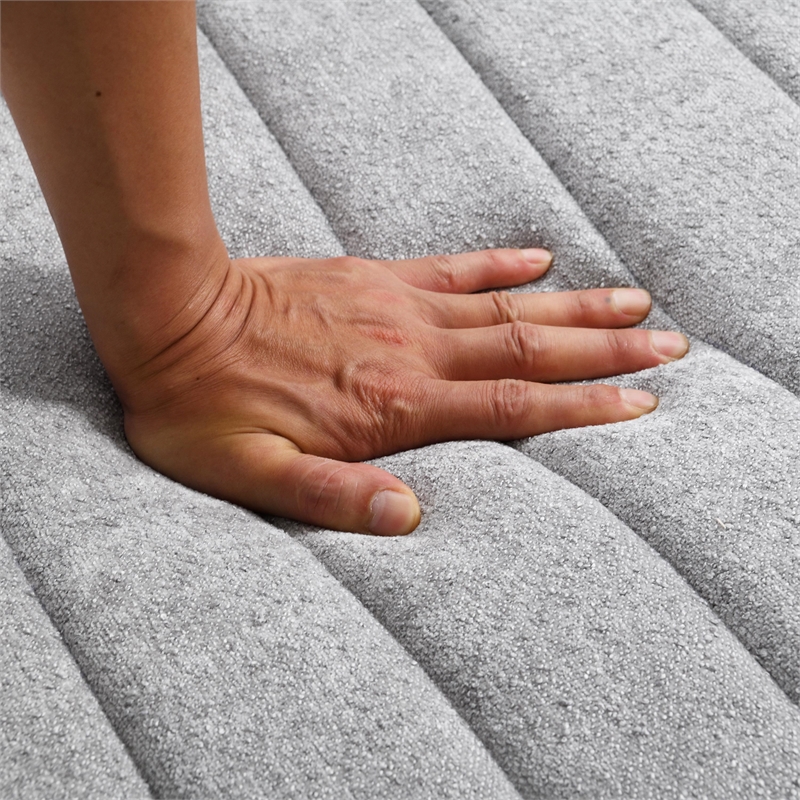 Furniture of America Beauty Fabric Tufted 360 Degree Swivel Chair in Light Gray