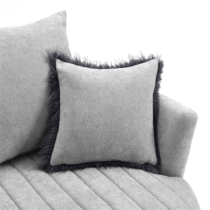 Furniture of America Beauty Fabric Tufted 360 Degree Swivel Chair in Light Gray