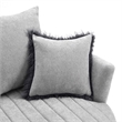 Furniture of America Beauty Fabric Tufted 360 Degree Swivel Chair in Light Gray