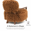 Furniture of America Ramos Faux Fur Fabric Long-Haired Accent Chair in Brown