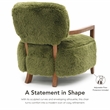 Furniture of America Ramos Faux Fur Fabric Short- Haired Accent Chair in Green