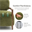 Furniture of America Ramos Faux Fur Fabric Short- Haired Accent Chair in Green