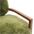 Furniture of America Ramos Faux Fur Fabric Short- Haired Accent Chair in Green
