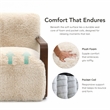 Furniture of America Ramos Faux Fur Fabric Short- Haired Accent Chair in Beige