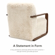 Furniture of America Ramos Faux Fur Fabric Short- Haired Accent Chair in Beige