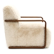 Furniture of America Ramos Faux Fur Fabric Short- Haired Accent Chair in Beige