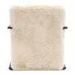 Furniture of America Ramos Faux Fur Fabric Short- Haired Accent Chair in Beige