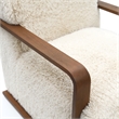 Furniture of America Ramos Faux Fur Fabric Short- Haired Accent Chair in Beige