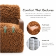 Furniture of America Ramos Faux Fur Fabric Long-Haired Accent Chair in Brown