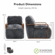 Furniture of America Ramos Faux Fur Fabric Long-Haired Accent Chair in Gray