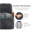 Furniture of America Ramos Faux Fur Fabric Long-Haired Accent Chair in Gray