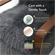 Furniture of America Ramos Faux Fur Fabric Long-Haired Accent Chair in Gray