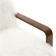 Furniture of America Ramos Faux Fur Fabric Long-Haired Accent Chair in White