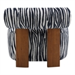 Furniture of America Sebras Chenille Zebra-Stripe Accent Chair in Blue