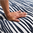 Furniture of America Sebras Chenille Zebra-Stripe Accent Chair in Blue