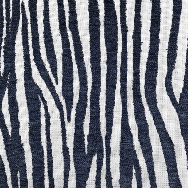 Furniture of America Sebras Chenille Zebra-Stripe Accent Chair in Blue