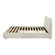 Furniture of America Lunaria Boucle Fabric 1-Drawer Queen Platform Bed in White