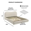 Furniture of America Lunaria Boucle Fabric 1-Drawer Queen Platform Bed in White