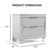 Furniture of America Deagree Solid Wood Dovetail 2-Drawer Nightstand in Silver