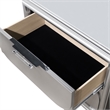 Furniture of America Deagree Solid Wood Dovetail 2-Drawer Nightstand in Silver
