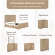 Furniture of America Tissen Solid Wood Rounded Edge 2-Piece Bedroom Set in Brown