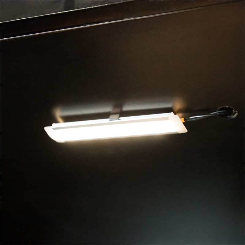 Furniture of America Forma Solid Wood 1-Drawer Nightstand with USBs in Black