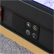 Furniture of America Calliope Wood 3D Fireplace Bluetooth USB King Bed in Gray
