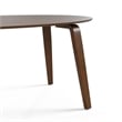 Furniture of America Manfred Solid Wood Oval 5-Piece Dining Table Set in Walnut