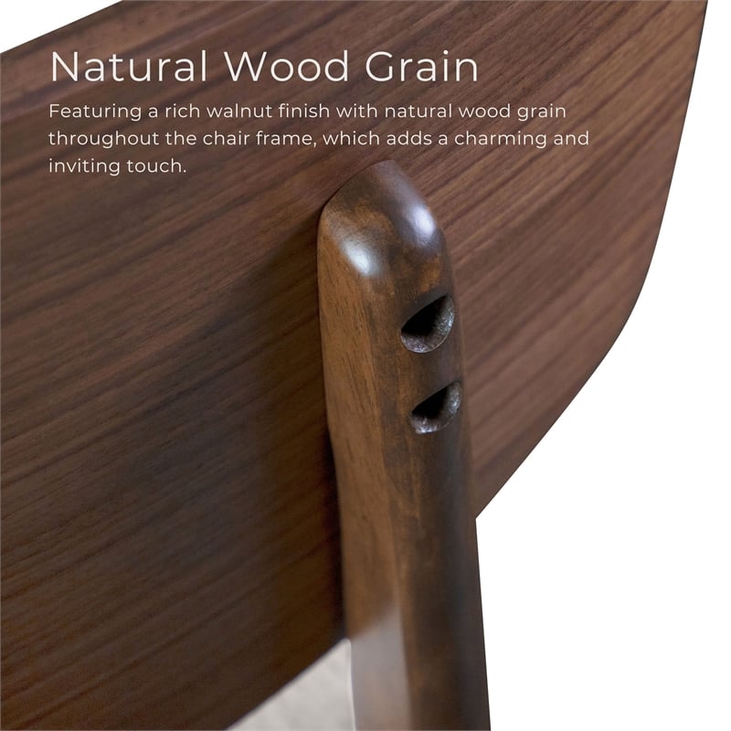 Furniture of America Manfred Solid Wood Oval 5-Piece Dining Table Set in Walnut