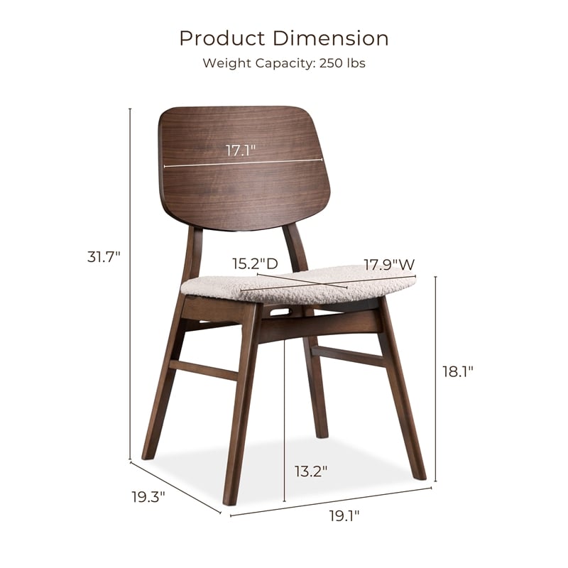 Furniture of America Manfred Solid Wood Oval 5-Piece Dining Table Set in Walnut