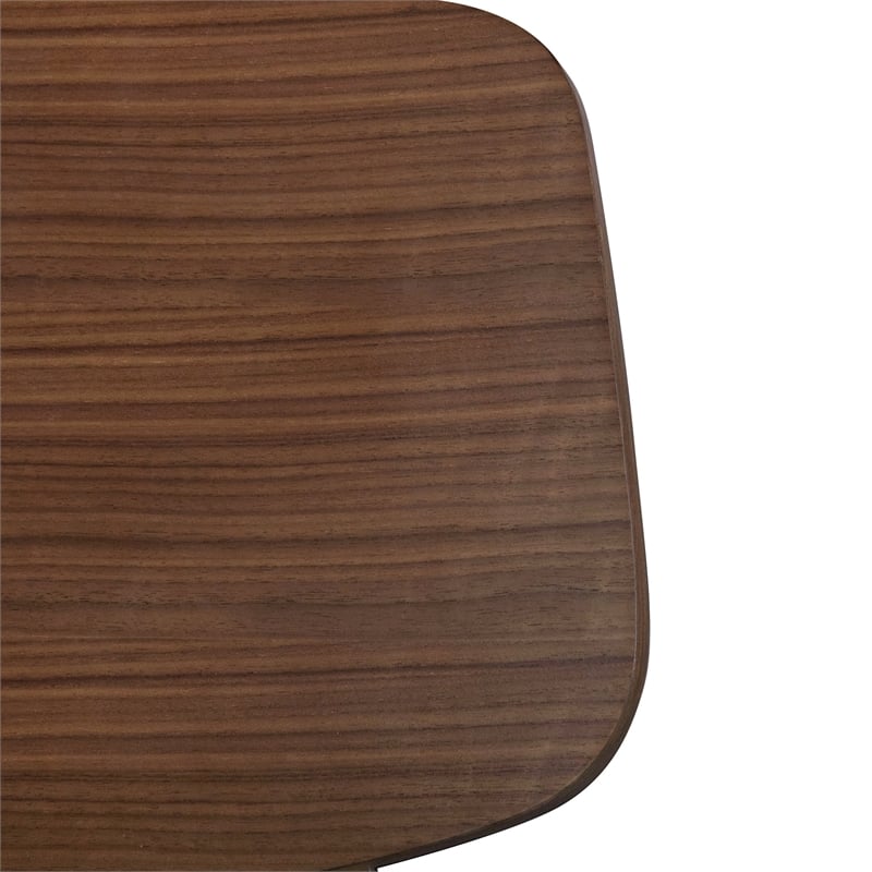 Furniture of America Manfred Solid Wood Oval 5-Piece Dining Table Set in Walnut