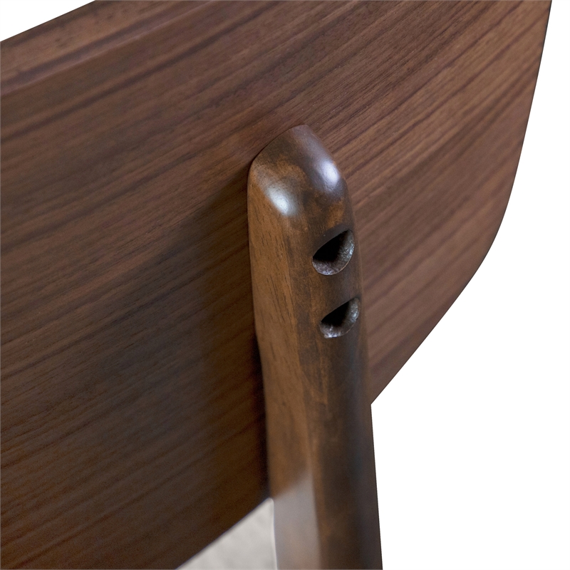 Furniture of America Manfred Solid Wood Oval 5-Piece Dining Table Set in Walnut