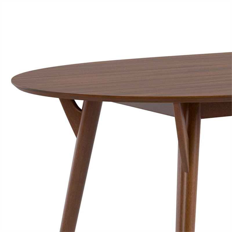 Furniture of America Vivendel Solid Wood 5-Piece Dining Table Set in Walnut