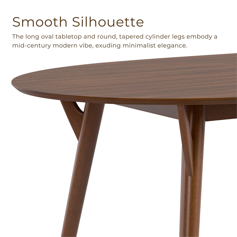 Furniture of America Vivendel Solid Wood 5-Piece Dining Table Set in Walnut